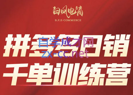 白凤电商·拼多多日销千单训练营(更新6月)-新时光资源网