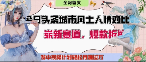 今日头条城市人文对比赛道，制造对立让粉丝站队，引发共鸣及自豪感，发中视频计划轻松月入过1W-新时光资源网