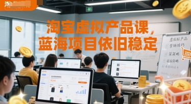淘宝虚拟产品课，蓝海项目依旧稳定-新时光资源网