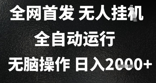 2025首发无人挂G项目，日入2k+，全自动运行，无脑操作，长期稳定 小白可玩【揭秘】-新时光资源网