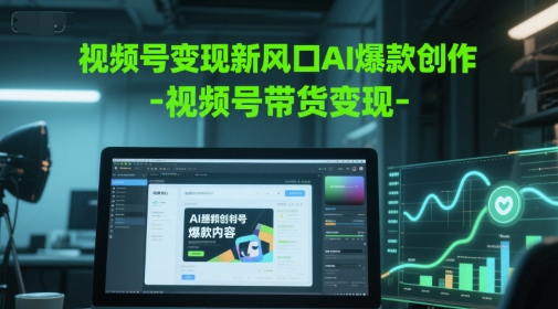 视频号变现新风口AI爆款创作-视频号带货变现-新时光资源网