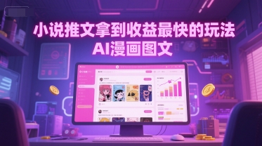 小说推文拿到收益最快的玩法，AI漫画图文-新时光资源网