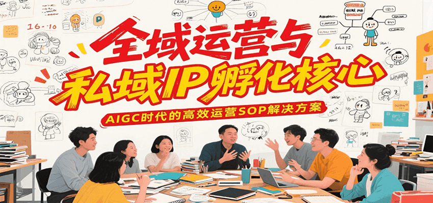 全域运营与私域IP孵化核心，AIGC时代的高效运营SOP解决方案-新时光资源网