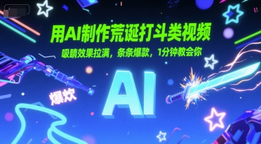 用AI制作荒诞打斗类视频，吸睛效果拉满，条条爆款，1分钟教会你-新时光资源网