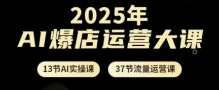 2025年AI爆店运营大课，13节AI实操课+37节流量运营课-新时光资源网