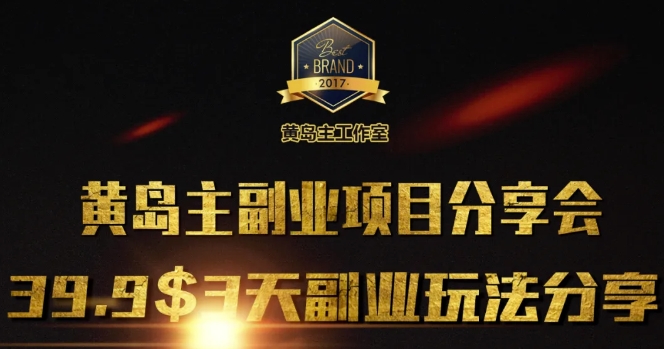 黄岛主副业分享会1期：3天3个副业玩法，速度上车-新时光资源网