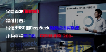 精准打击：价值3980的DeepSeek私域引流实操课，小白实操无门槛，日引精准粉300+-新时光资源网