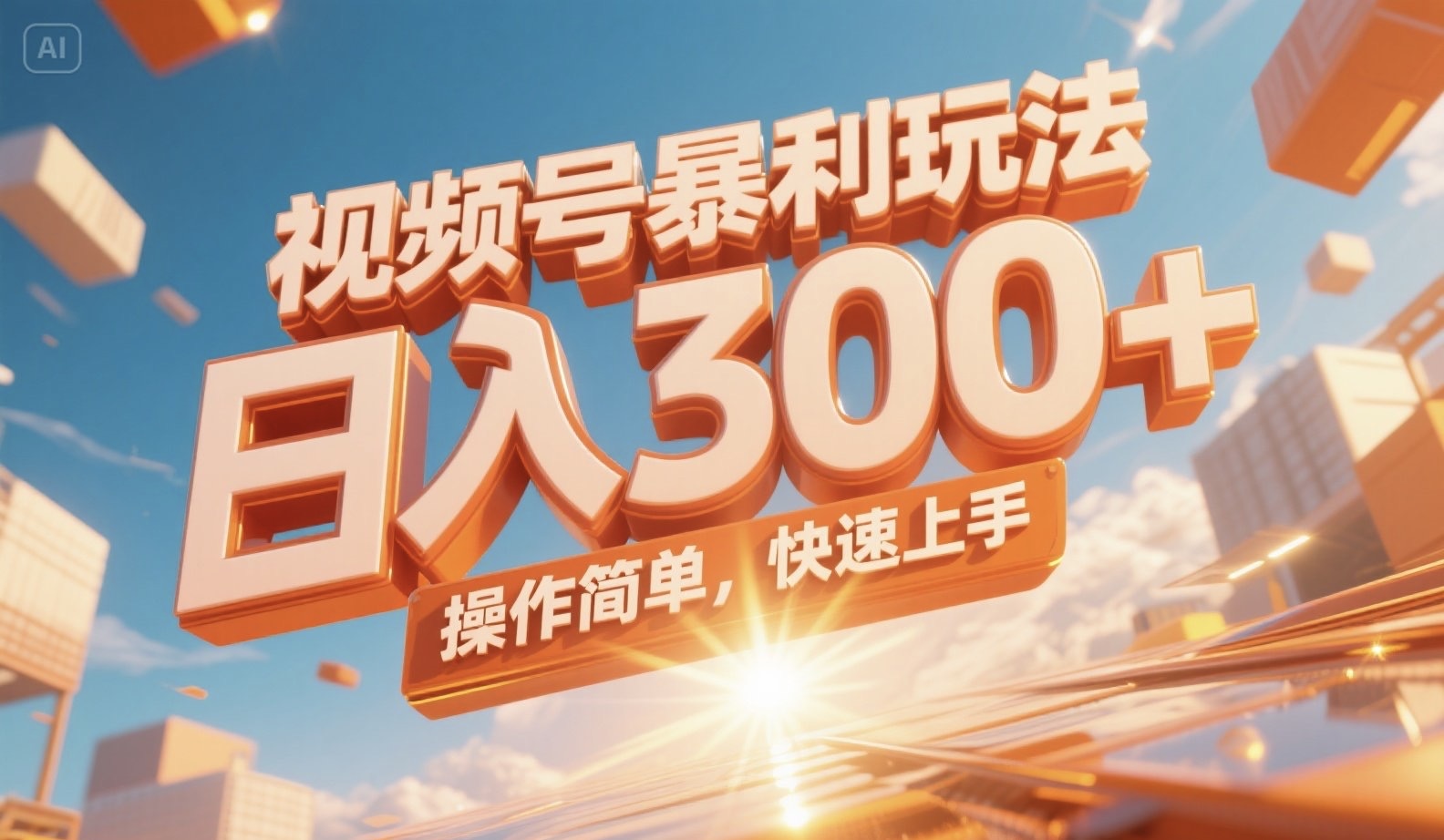 视频号暴利玩法，日入300+，操作简单，快速上手。-新时光资源网