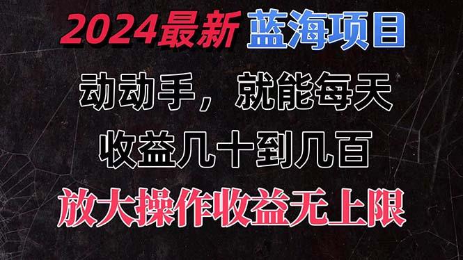 有手就行的2024全新蓝海项目，每天1小时收益几十到几百，可放大操作收…-新时光资源网