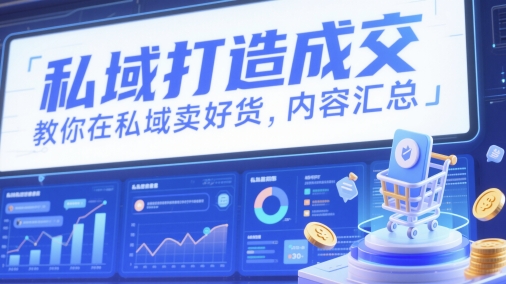 私域打造成交，教你在私域卖好货，内容汇总-新时光资源网