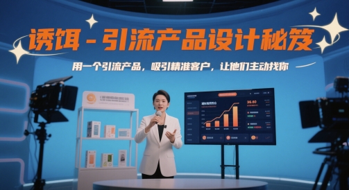 诱饵-引流产品设计秘笈，用一个引流产品，吸引精准客户，让他们主动找你-新时光资源网