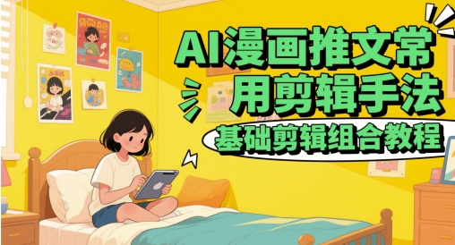 AI漫画推文常用剪辑手法，基础剪辑组合教程-新时光资源网