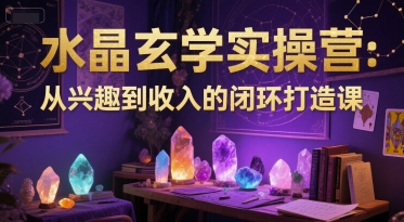 水晶玄学实操营：从兴趣到收入的闭环打造课-新时光资源网