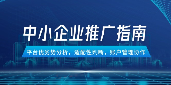 中小企业竞价推广指南，平台优劣势分析，适配性判断，账户管理协作-新时光资源网