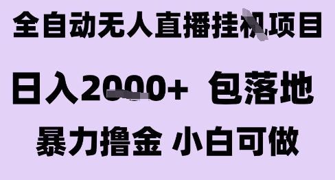 最新全自动抖音无人直播挂G项目，日入2k+ 包落地暴力撸金，小白可做【揭秘】-新时光资源网