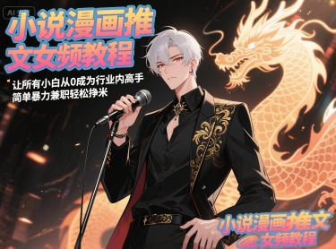 小说漫画推文女频教程，让所有小白从0成为行业内高手，简单暴力兼职轻松挣米-新时光资源网