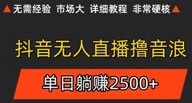 抖音无人直播6.0 简单无脑可矩阵 每天两小时轻松躺赚500+-新时光资源网