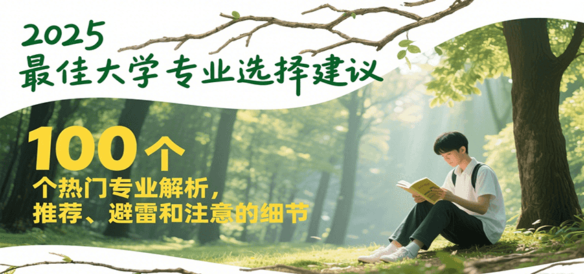 2025最佳大学专业选择建议，100个热门专业解析，推荐、避雷和注意的细节-新时光资源网
