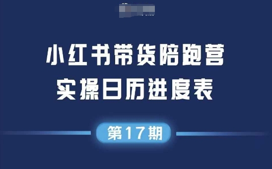 小红书第17期带货陪跑营，不囤货，无不直播，无不投流，通过选品+笔记内容+测品+笔记铺量+矩阵运营打爆款-新时光资源网