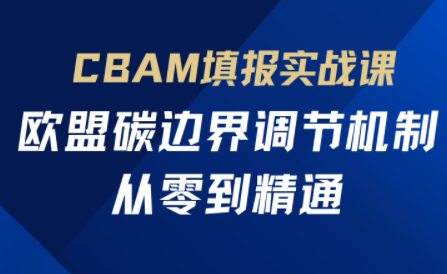 欧盟CBAM填报实战从零到精通-新时光资源网