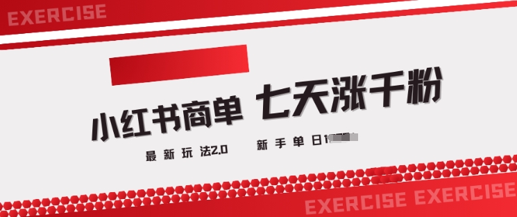小红书商单2.0最新玩法，3天涨千粉单日变现多张-新时光资源网