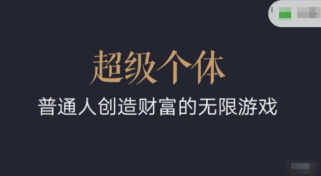 超级个体2024-2025翻盘指南，普通人创造财富的无限游戏-新时光资源网