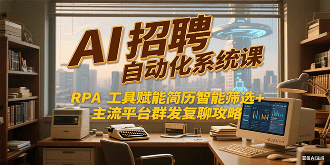 AI招聘自动化系统课，RPA工具赋能简历智能筛选+主流平台群发复聊全攻略-新时光资源网
