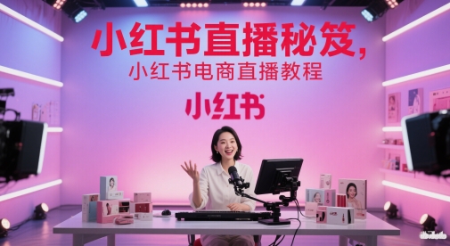 小红书直播秘笈，小红书电商直播教程-新时光资源网