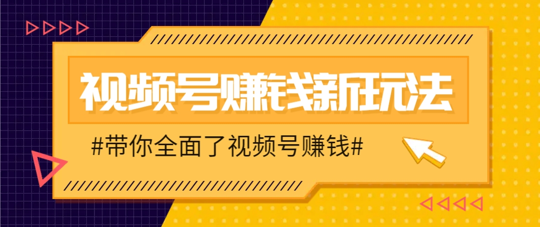 视频号短视频带货新玩法，用这个方法，一天佣金4407(附详细教程)-新时光资源网