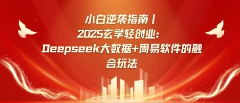 小白逆袭指南，2025玄学轻创业：Deepseek大数据+周易算法的融合玩法-新时光资源网