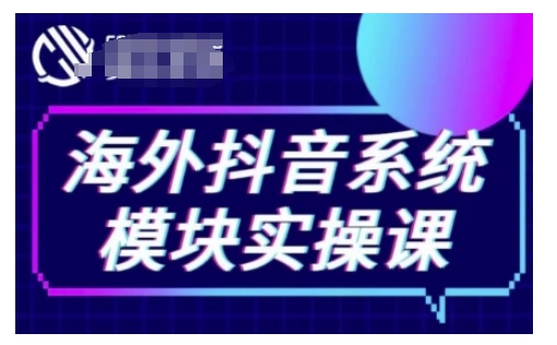 海外抖音Tiktok系统模块实操课，TK短视频带货，TK直播带货，TK小店端实操等-新时光资源网