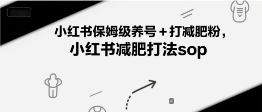 小红书保姆级养号+打减肥粉，小红书减肥打法sop-新时光资源网