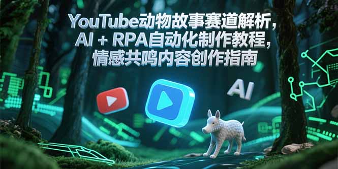 YouTube动物故事赛道解析，AI+RPA自动化制作教程，情感共鸣内容创作指南-新时光资源网