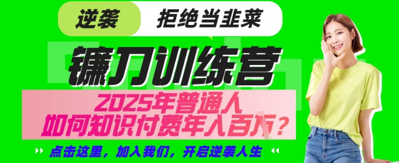 【网创项目终点站-镰刀训练营超级IP合伙人】25年普通人如何通过“知识付费”年入百个-仅此一版【揭秘】-新时光资源网