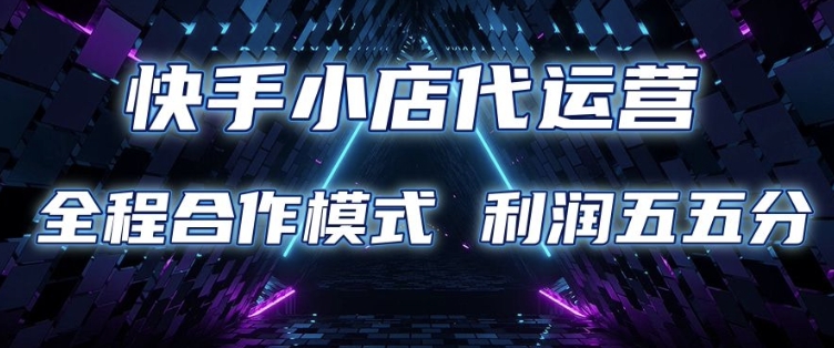 快手小店代运营 限时托管计划 合作模式 利润五五分成【揭秘】-新时光资源网