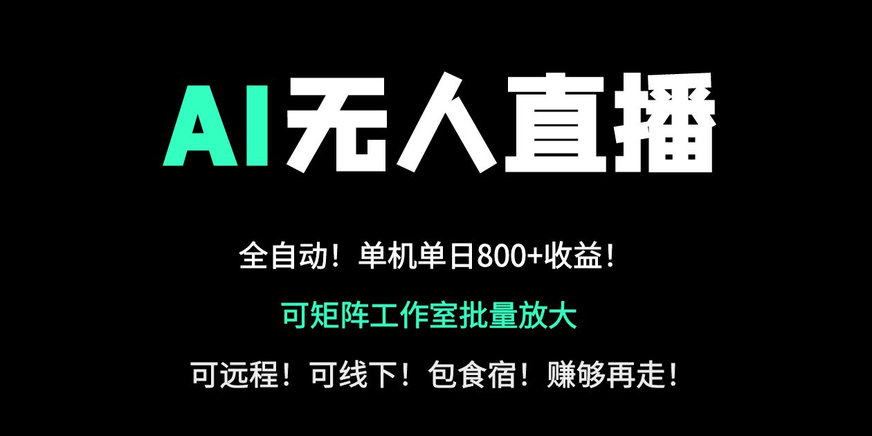 24小时自动带货！AI无人直播副业日赚800+，轻资产创业首选-新时光资源网
