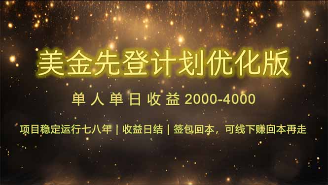 连续7-8年创单日收益冠军项目，日收益$600-1200-新时光资源网