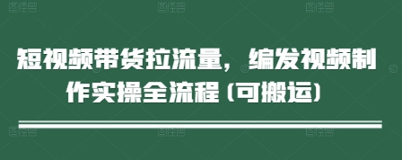 短视频带货拉流量，编发视频制作实操全流程(可搬运)-新时光资源网