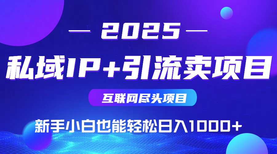 私域IP+卖项目，普通人小白也能轻松实现日入1000+-新时光资源网
