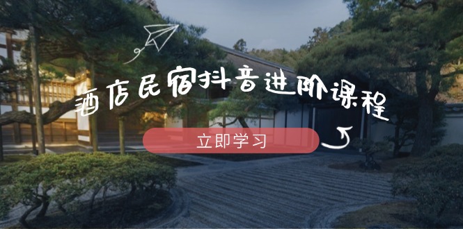 酒店民宿抖音进阶课程，掌握流量渠道与推流逻辑，打造爆款内容-新时光资源网