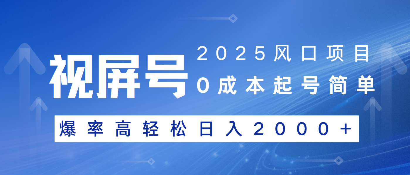 2025风口项目，视频号带货，起号简单，爆率高轻松日入2000+-新时光资源网