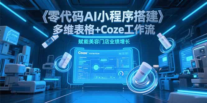 零代码AI小程序搭建，多维表格+Coze工作流，赋能美容门店业绩增长-新时光资源网