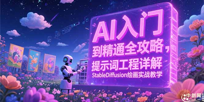 AI入门到精通全攻略，提示词工程详解，StableDiffusion绘画实战教学-新时光资源网