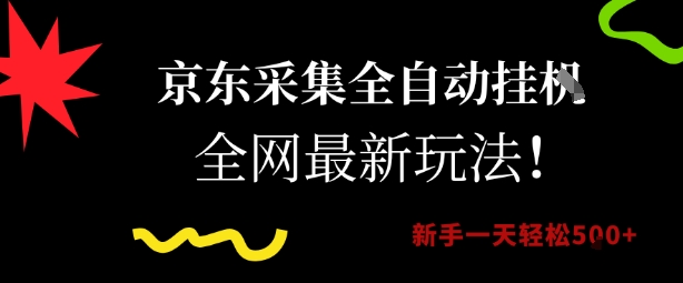 京东采集全自动挂G项目，全网最新玩法新手一天轻松5张【揭秘】-新时光资源网