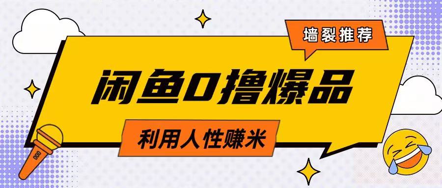 咸鱼0撸玩法利用人性售卖商品达到日挣2张的效果-新时光资源网