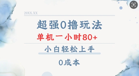 超强0撸玩法 录录数据 单机 一小时轻松80+ 小白轻松上手 简单0成本【仅揭秘】-新时光资源网