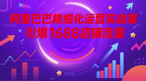 阿里巴巴精细化运营实战课，引爆1688店铺流量-新时光资源网