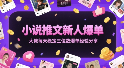小说推文新人爆单大佬每天稳定三位数爆单经验分享-新时光资源网