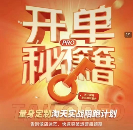 淘宝开单秘籍PRO，量身定制淘天实战陪跑计划，告别做店迷茫、快速突破运营瓶颈期-新时光资源网
