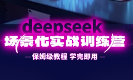 DeepSeek场景化实战训练营，保姆级教程，学完即用，手把手教你用DeepSeek提升效率-新时光资源网